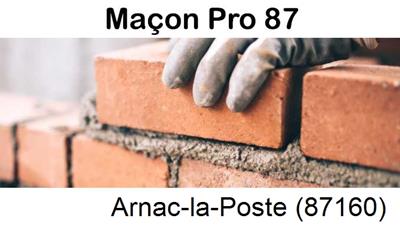 Rénovation maçonnerie à Arnac-la-Poste-87160