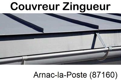 Photo toiture zinc Arnac-la-Poste-87160