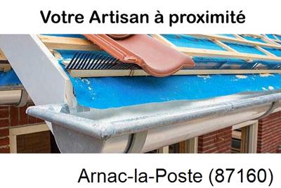 Toiture neuve en zinc Arnac-la-Poste-87160