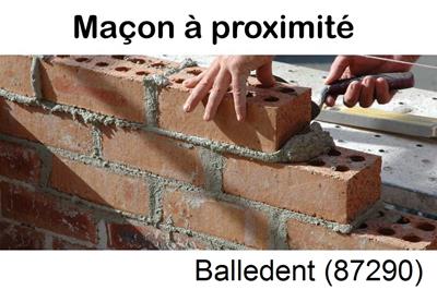 Entreprise de maçonnerie à Balledent-87290