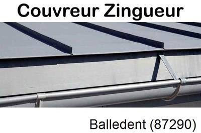 Photo toiture zinc Balledent-87290