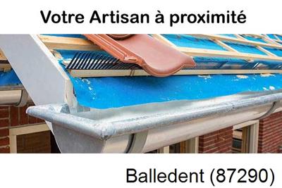 Toiture neuve en zinc Balledent-87290