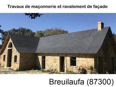 Maçon, maçonnerie à Breuilaufa-87300