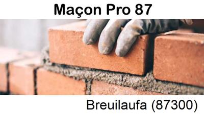 Rénovation maçonnerie à Breuilaufa-87300