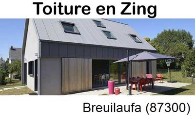 Couverture zing à Breuilaufa-87300