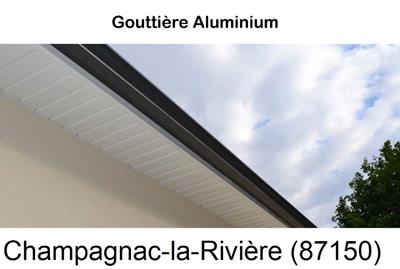 gouttière aluminium en continu à Champagnac-la-Rivière-87150