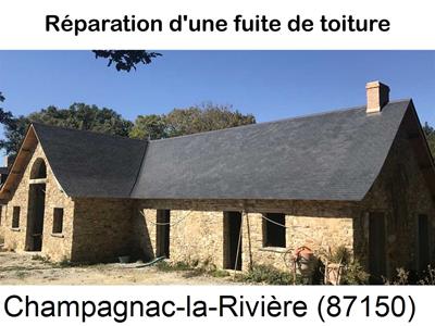 Artisan couvreur à la recherche d'une fuite Champagnac-la-Rivière-87150