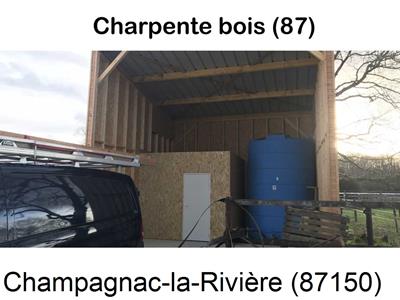 charpente traditionnelle à Champagnac-la-Rivière-87150