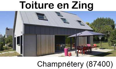 Photo toiture zinc Champnétery-87400