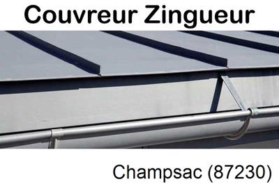 Photo toiture zinc Champsac-87230