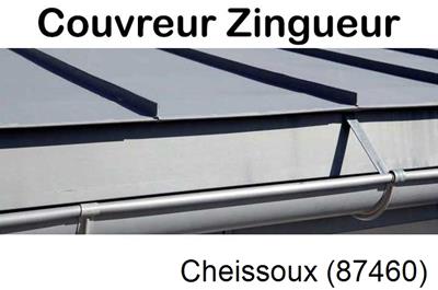 Photo toiture zinc Cheissoux-87460