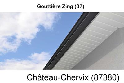 gouttière alu à Château-Chervix-87380