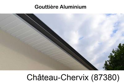 gouttière aluminium en continu à Château-Chervix-87380