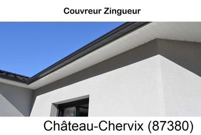 gouttière changement, nettoyage à Château-Chervix-87380