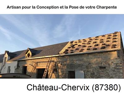 Rénovation charpente Château-Chervix-87380