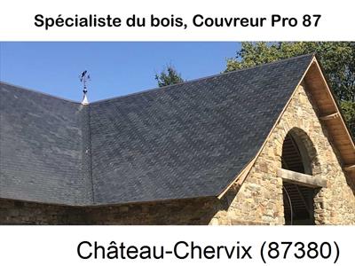 Photo d'une charpente Château-Chervix-87380