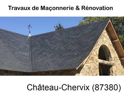 Département Haute-vienne, artisan maçon Château-Chervix-87380