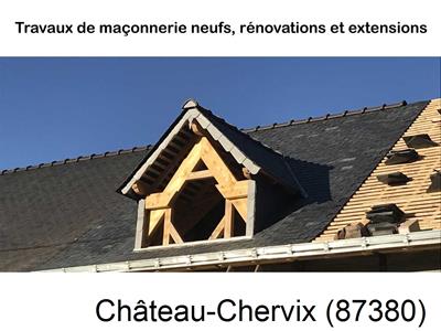 Maçonnerie en neuf à Château-Chervix-87380