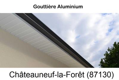 gouttière aluminium en continu à Châteauneuf-la-Forêt-87130