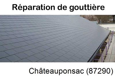 Pose gouttière pvc à Châteauponsac-87290