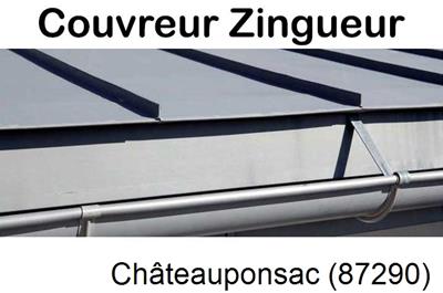 Photo toiture zinc Châteauponsac-87290