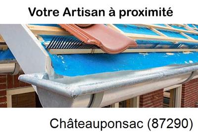 Toiture neuve en zinc Châteauponsac-87290