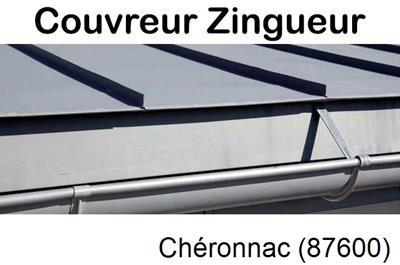 Photo toiture zinc Chéronnac-87600