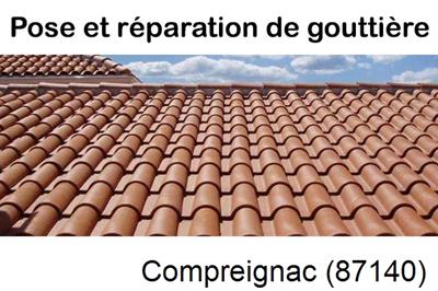 gouttière aluminium en continu à Compreignac-87140