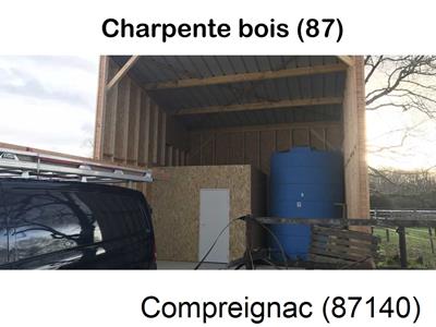 charpente traditionnelle à Compreignac-87140