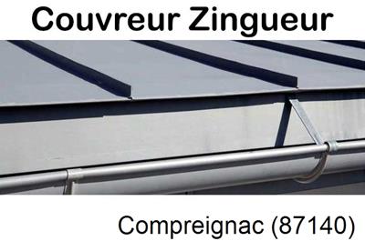 Photo toiture zinc Compreignac-87140