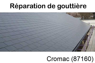 Pose gouttière pvc à Cromac-87160