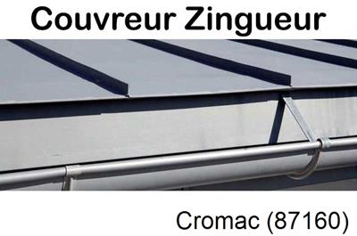 Photo toiture zinc Cromac-87160