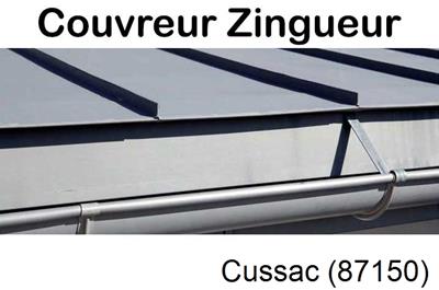 Toiture neuve en zinc Cussac-87150