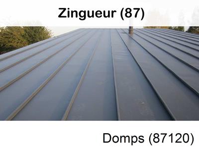 Couverture zing à Domps-87120