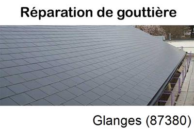 Travaux rénovation gouttière Glanges-87380