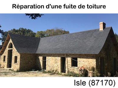 Artisan couvreur à la recherche d'une fuite Jabreilles-les-Bordes-87370