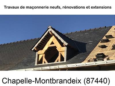 Maçonnerie en neuf à La Chapelle-Montbrandeix-87440