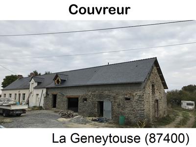 Couverture ardoise à La Geneytouse-87400