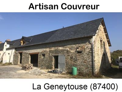 Entreprise de couverture, chantier toiture, rénovation à La Geneytouse-87400