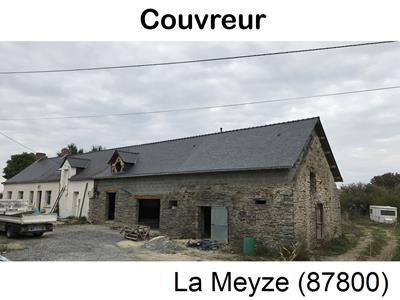 Couverture ardoise à La Meyze-87800