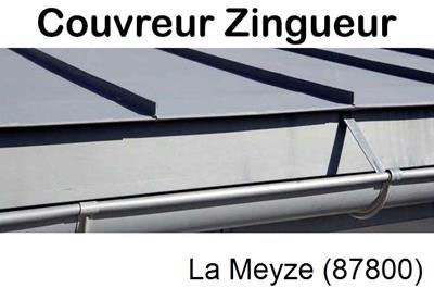 Photo toiture zinc La Meyze-87800