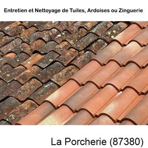 Nettoyage toiture à La Porcherie-87380