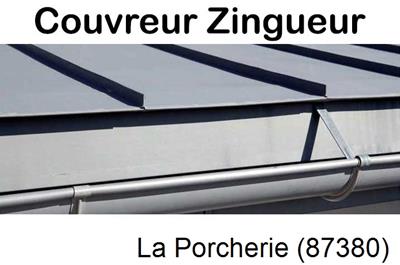 Photo toiture zinc La Porcherie-87380