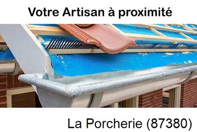 Toiture neuve en zinc La Porcherie-87380