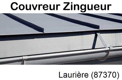 Photo toiture zinc Laurière-87370