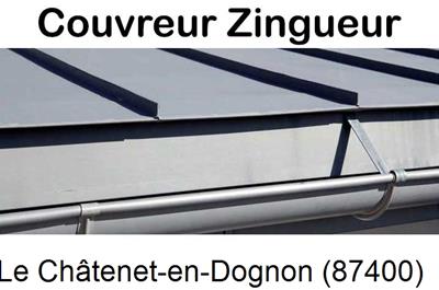 Photo toiture zinc Le Châtenet-en-Dognon-87400