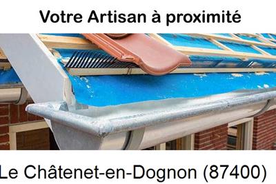 Toiture neuve en zinc Le Châtenet-en-Dognon-87400