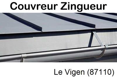 Photo toiture zinc Le Vigen-87110