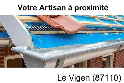 Toiture neuve en zinc Le Vigen-87110