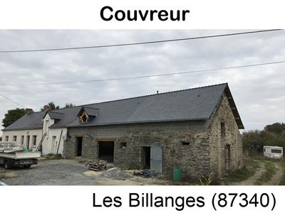 Couverture ardoise à Les Billanges-87340